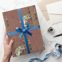 Funny Fishing Vintage Reel Cool Dad Wrapping Paper Roll Camo American Flag USA Bass Fish Fisherman - Wonder Print Shop