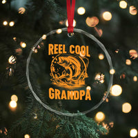 Funny Fishing Vintage Reel Cool Grandpa Crystal Glass Ornament TS10