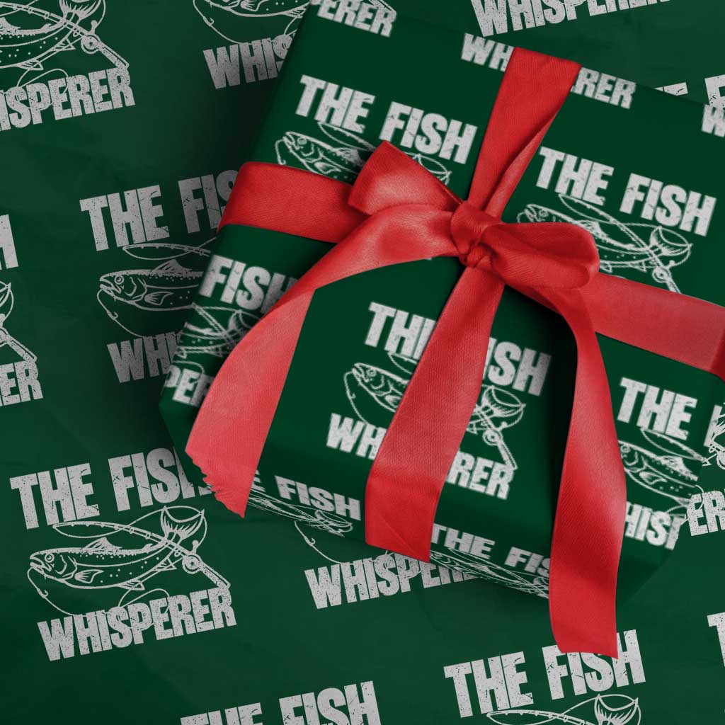 Funny Fishing Wrapping Paper Roll The Fish Whisperer Lake Life Gift For Fishermen Dads - Wonder Print Shop