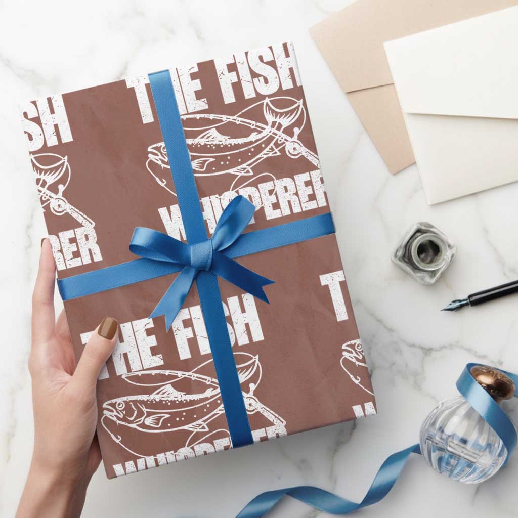 Funny Fishing Wrapping Paper Roll The Fish Whisperer Lake Life Gift For Fishermen Dads - Wonder Print Shop