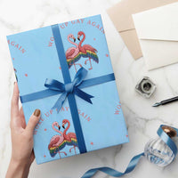 Funny Flamingos Woke Up Gay Again Wrapping Paper Roll Gift For Queer Bird Lovers