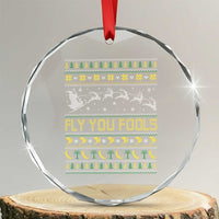 Funny Fly You Fools Christmas Crystal Glass Ornament Fantasy Movie Xmas Wizard Santa - Wonder Print Shop