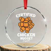 Funny Food Lover Gift Crystal Glass Ornament Certified Chicken Nugget Expert - Wonder Print Shop