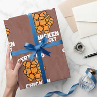 Funny Food Lover Gift Wrapping Paper Roll Certified Chicken Nugget Expert - Wonder Print Shop