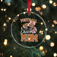 Funny Football And Cheer Mom Quote Crystal Glass Ornament Sports Season Gift TS12