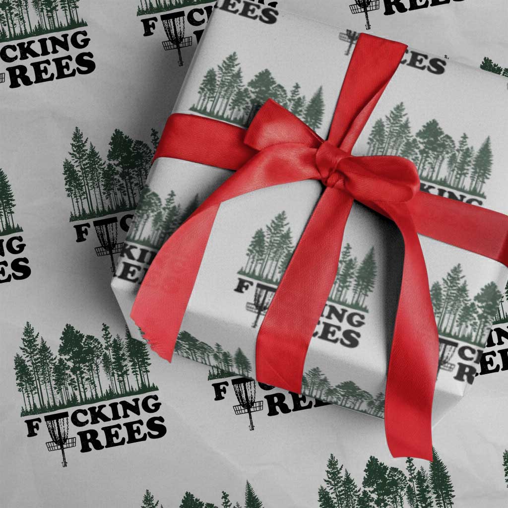 Funny Forest Disc Golf Humor Fcking Trees Wrapping Paper Roll