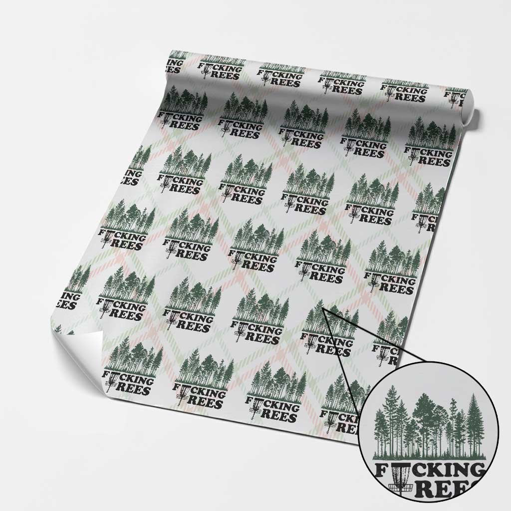 Funny Forest Disc Golf Humor Fcking Trees Wrapping Paper Roll