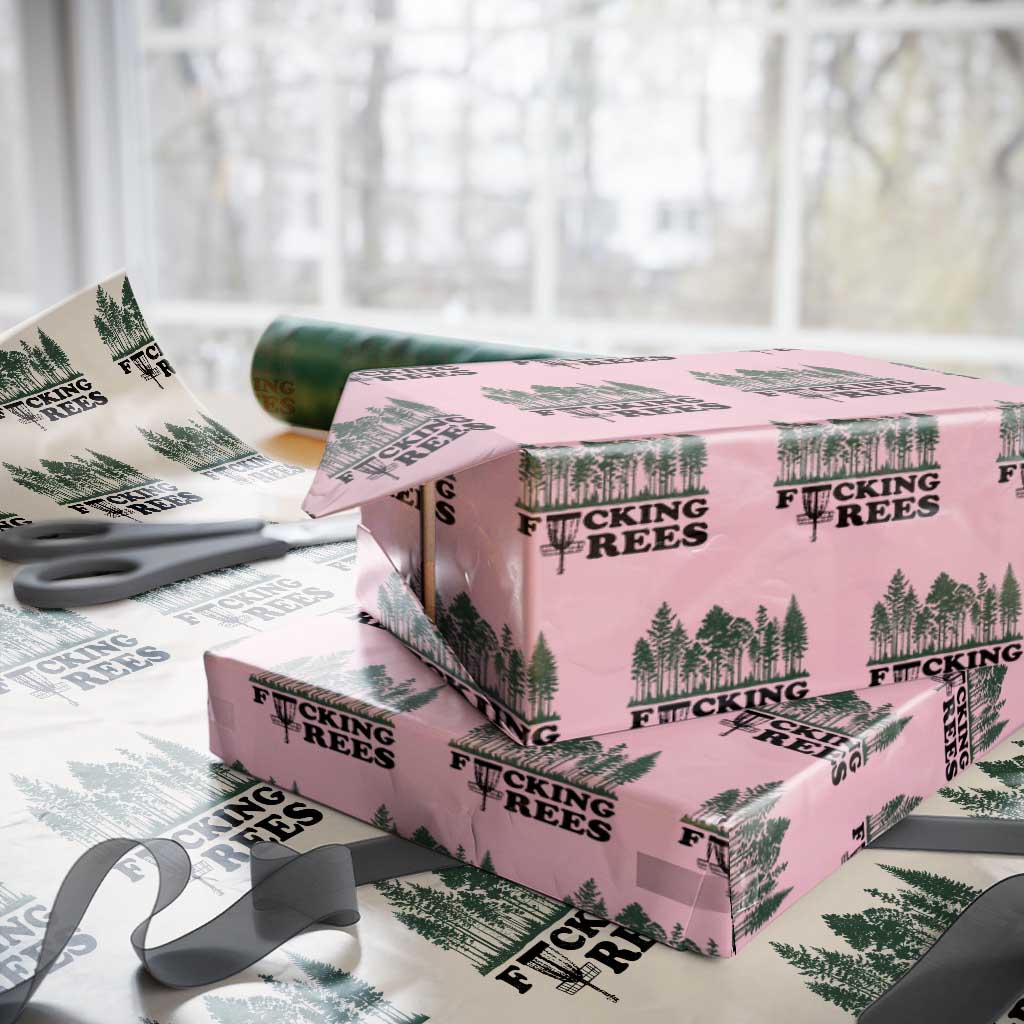 Funny Forest Disc Golf Humor Fcking Trees Wrapping Paper Roll