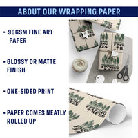 Funny Forest Disc Golf Humor Fcking Trees Wrapping Paper Roll