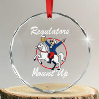 Funny Founding Father Patriotic Drinking Crystal Glass Ornament Regulators Mount Up 4th of July TS02