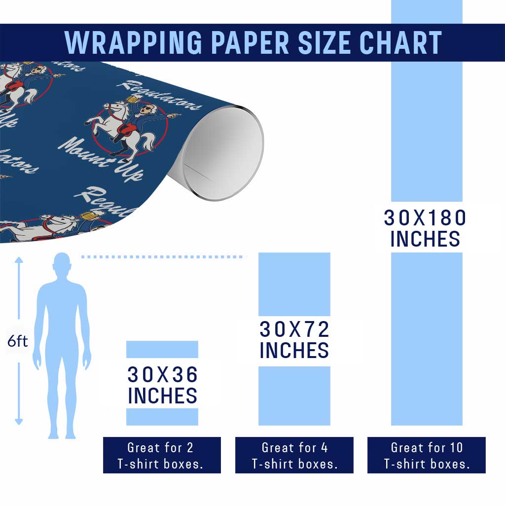 Funny Founding Father Patriotic Drinking Wrapping Paper Roll Regulators Mount Up 4th of July - Wonder Print Shop