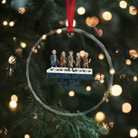 Funny Founding Fathers Fan Club Crystal Glass Ornament Patriotic American History