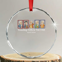 Funny Founding Fathers Fan Club Patriotic History Crystal Glass Ornament