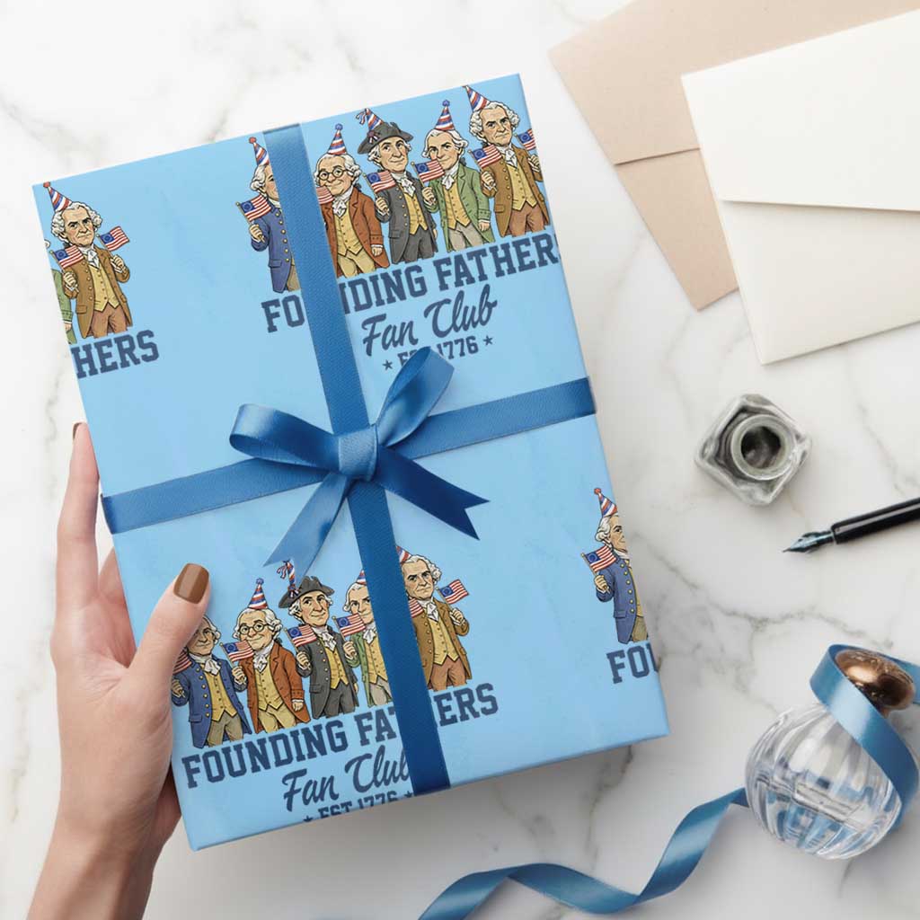 Funny Founding Fathers Fan Club Wrapping Paper Roll American History Lovers