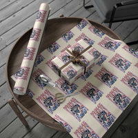 Funny Fourth Of July Raccoon Wrapping Paper Roll Feral But Free