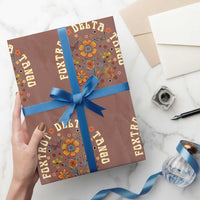 Funny Foxtrot Delta Tango Wrapping Paper Roll Vintage Floral Retro Groovy - Wonder Print Shop