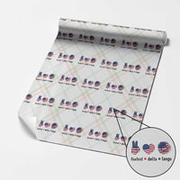 Funny Foxtrots Delta Tangos Wrapping Paper Roll American Flag Peace Sign Heart Sunflower - Wonder Print Shop