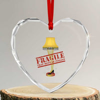 Funny Fragile That Must Be Italian Xmas Movie Heart Crystal Glass Ornament - Wonder Print Shop