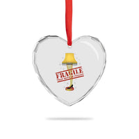Funny Fragile That Must Be Italian Xmas Movie Heart Crystal Glass Ornament - Wonder Print Shop