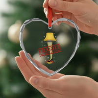 Funny Fragile That Must Be Italian Xmas Movie Heart Crystal Glass Ornament - Wonder Print Shop