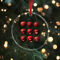Funny Freaky Apple Faces Meme Graphic Crystal Glass Ornament Surreal Weird AI Fruit Emotions - Wonder Print Shop