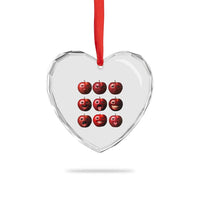 Funny Freaky Apple Faces Meme Graphic Heart Crystal Glass Ornament Surreal Weird AI Fruit Emotions - Wonder Print Shop