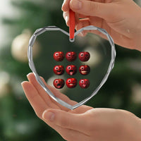 Funny Freaky Apple Faces Meme Graphic Heart Crystal Glass Ornament Surreal Weird AI Fruit Emotions - Wonder Print Shop