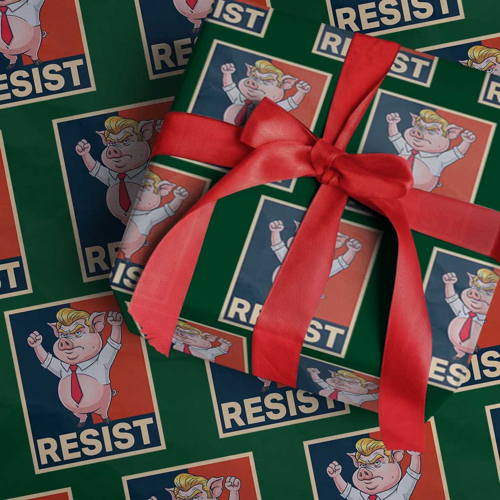 Funny Freedom Pig Resistance Movement Political Satire Meme Gift Wrapping Paper Roll - Wonder Print Shop