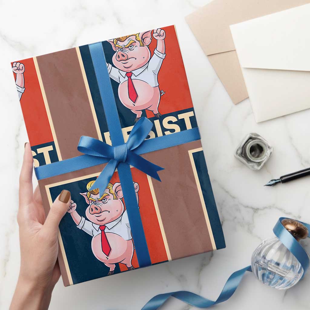 Funny Freedom Pig Resistance Movement Political Satire Meme Gift Wrapping Paper Roll - Wonder Print Shop