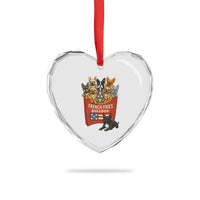 Funny French Fries Bulldog Heart Crystal Glass Ornament Dog Lover Gift - Wonder Print Shop