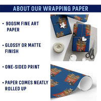 Funny French Fries Bulldog Wrapping Paper Roll Dog Lover Gift - Wonder Print Shop