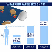 Funny French Fries Christmas Wrapping Paper Roll Potato Food Eaters - Wonder Print Shop