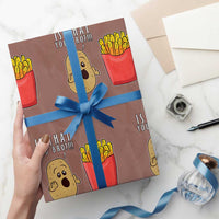 Funny French Fries Wrapping Paper Roll Potato Is That You Bro Meme Fast Food Fry Lover