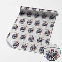 Funny French Rooster Soccer Fan Wrapping Paper Roll Off To Watch France