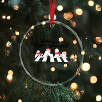 Funny Fresno Nightcrawlers Christmas Gift Crystal Glass Ornament Walking In A Cryptid Wonderland - Wonder Print Shop