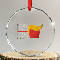 Funny Fries Crystal Glass Ornament Vintage Make Fries Great Again