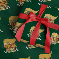 Funny Fries Wrapping Paper Roll Make Fries Great Again Checkered