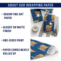 Funny Fries Wrapping Paper Roll Make Fries Great Again Checkered