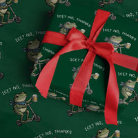 Funny Frog Anti ICE Political Protest Wrapping Paper Roll Ice? No Thanks