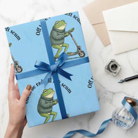 Funny Frog Anti ICE Political Protest Wrapping Paper Roll Off To Be Radical Left Scum