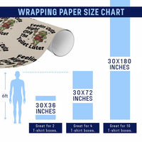 Funny Frog Bathroom Jokes Wrapping Paper Roll Feeling Cute Might Clog The Toilet Later
