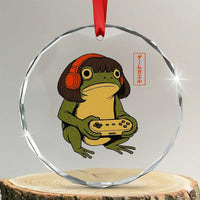 Funny Frog Bob Haircut Gamer Meme Crystal Glass Ornament Game Lover - Wonder Print Shop