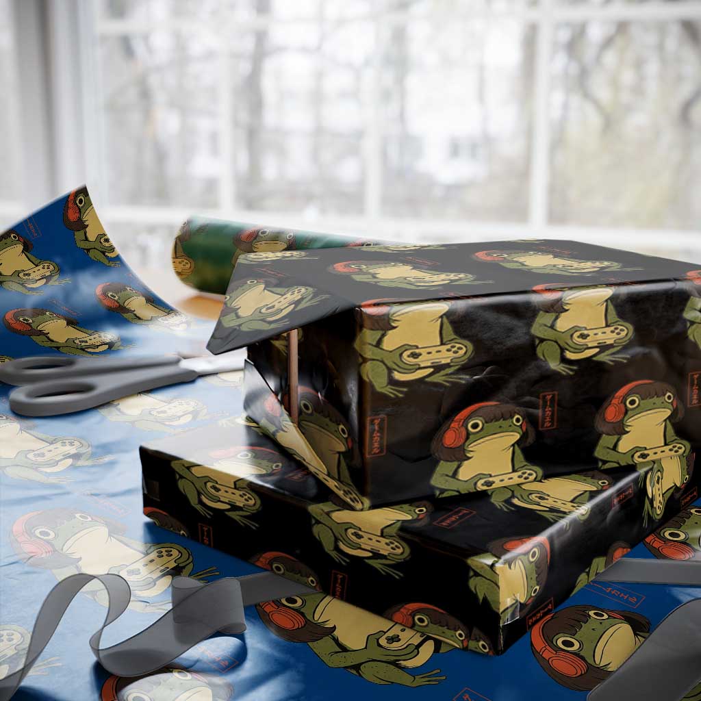 Funny Frog Bob Haircut Gamer Meme Wrapping Paper Roll Game Lover - Wonder Print Shop