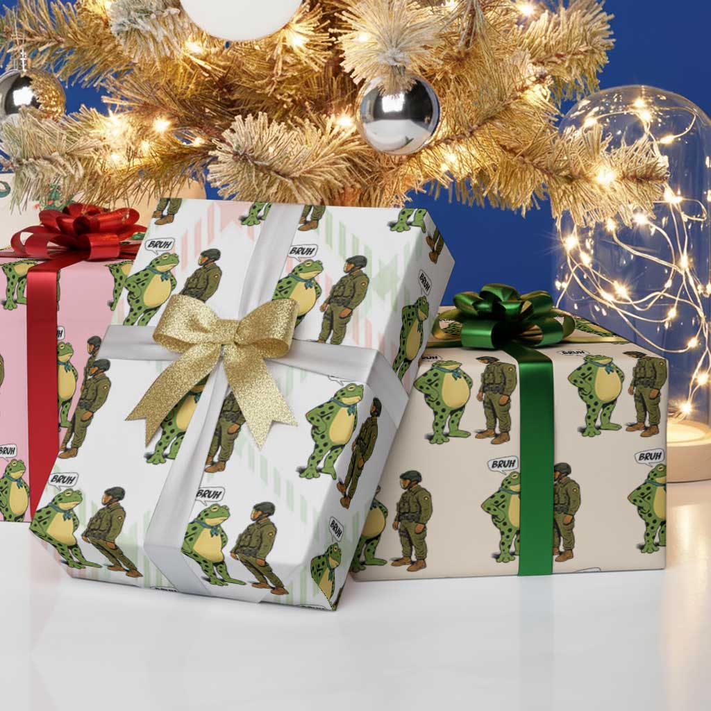 Funny Frog Bruh Resist Meme Wrapping Paper Roll Free Portland Oregon Political Satire - Wonder Print Shop