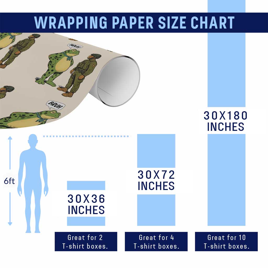Funny Frog Bruh Resist Meme Wrapping Paper Roll Free Portland Oregon Political Satire - Wonder Print Shop