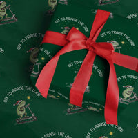 Funny Frog Christian Wrapping Paper Roll Off To Praise The Lord - Wonder Print Shop