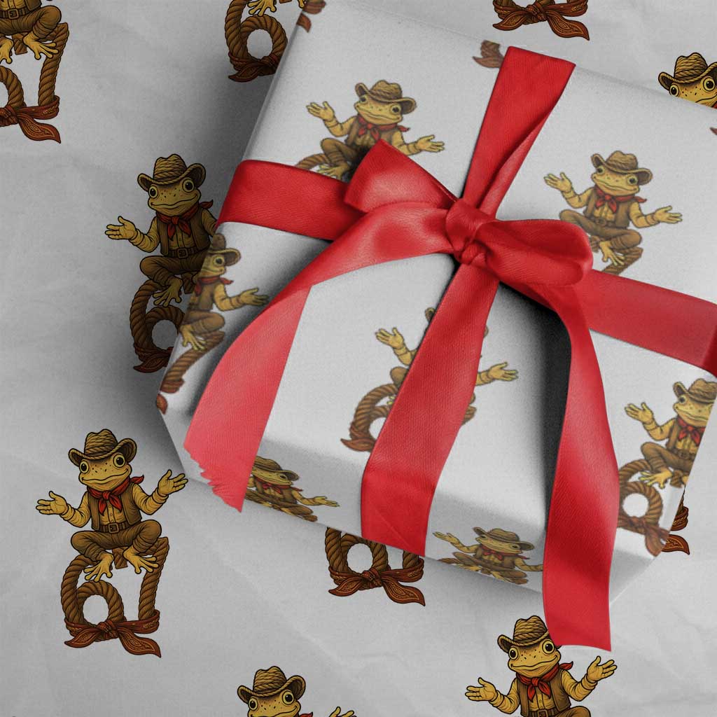 Funny Frog Cowboy Six Seven Meme Wrapping Paper Roll 67 Doot Doot Western Animal Trend Gift - Wonder Print Shop