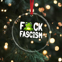 Funny Frog Fck Fascism Crystal Glass Ornament Resist Protest Human Rights - Wonder Print Shop