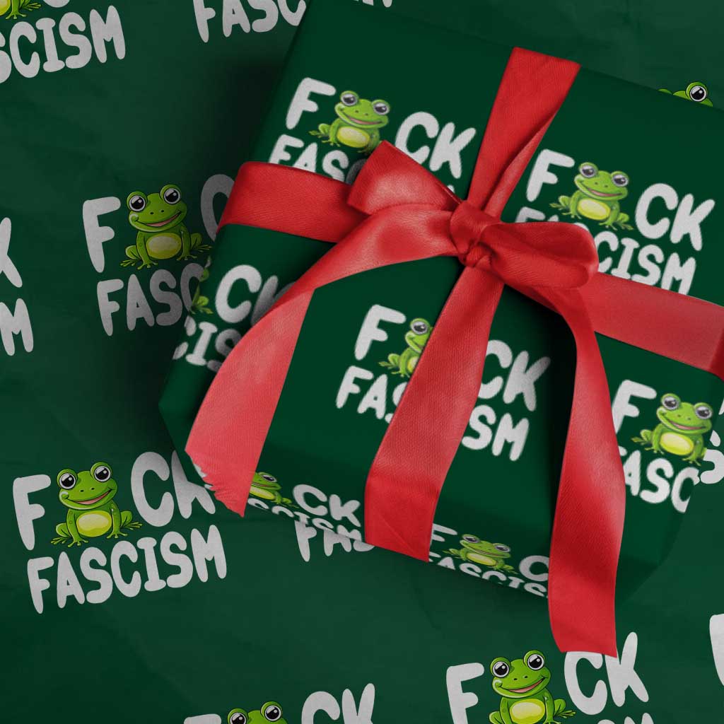 Funny Frog Fck Fascism Wrapping Paper Roll Resist Protest Human Rights - Wonder Print Shop