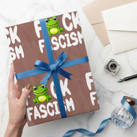 Funny Frog Fck Fascism Wrapping Paper Roll Resist Protest Human Rights - Wonder Print Shop